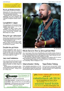 Musiknyheter, Örebro Tidning 2013